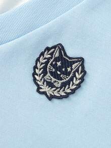 Balabala 女孩两件套服装，学院风夏季套装 - 粉紅藍 - 查看 3