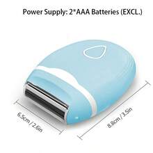 1pc Electric Shaver-For Women, Portability Removal Device Armpit Private Parts Whole Body Shaver Household Use Face Waxing, Product Does Not Include Batteries, Gifts For Men, Christmas Gifts, Men's Gifts, Gifts For Women - Blue - View 3