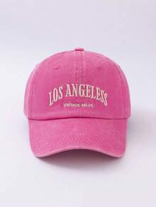 1 pieza Gorra de béisbol personalizada para mujer con bordado retro de letra desgastada, accesorio de protección solar para exteriores - Multicolor - Ver 10