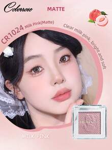 COLORROSE Flash Glow Cheeks 粉状腮红，哑光和亮光面部腮红，轻盈、顺滑、可混合、高度着色、荧光笔和眼影合一，面部美容化妆品 - CR1024 - 查看 3
