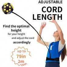 1pc Football Volleyball Training Elastic Rope Spinning Strap Specialized Ball Training Strap For Soccer Accessories Durable Stretchable Sports Gear For Athletes And Coaches - Multicolor - View 7