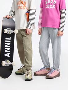 Annil 童装, 女童, 男童, 儿童服装, 款式, 针织长裤, 秋季 - 綠色 - 查看 1