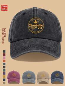 1pc Don Julio 1942 Tequila Baseball Cap - Black Western Style Sun Hat With Orange & Design, Comfortable Breathable, Unisex, Black Trucker Hat, Adjustable Size, Solid Color Simple, Vintage Solid Color Dad Hat, Suitable For Outdoor Cycling, Sports, Fishing, Hiking, Father's Day Dad Gift - A - View 12