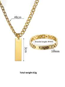 Dây chuyền/vòng tay khắc tên theo yêu cầu cho bé trai, thép không gỉ 10mm, dây xích hình xe tăng. Mặt dây chuyền khắc huy hiệu cá nhân hóa cho bé gái, tên, ngày tháng, bộ trang sức kỷ niệm, quà tặng ngày lễ cho gia đình và bạn bè. Đầy màu sắc, hiện đại, dễ thương, Kawaii, đáng yêu, tùy chỉnh, độc đáo, quà tặng cho bé, dễ thương cho trẻ nhỏ, thời trang cho trẻ mới biết đi, quà tặng lý tưởng cho anh ấy, gia đình, bạn bè, con gái, con trai, cô ấy nhân Ngày thiếu nhi. Đa chức năng, trang trí, chữ cái, phong cách, hiện đại, đầy màu sắc, dễ thương, đáng yêu, giản dị, tùy chỉnh, cá nhân hóa, độc đáo, quà tặng lý tưởng cho anh ấy, quà tặng lý tưởng cho cô ấy, trang sức thời trang tuổi teen tùy chỉnh, mùa thu sang trọng, thời trang trở lại trường học, hộp đựng đồ du lịch. - Vàng - Xem 7