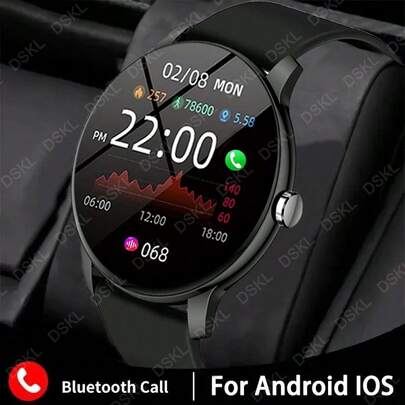 Smartwatch, Wireless Call/Dial, Multiple App Reminders, Unisex, Sports Watch, Customizable Wallpaper, Holiday & Birthday Gift