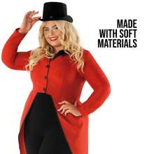 Morph Costumes Fun Shack Women's Circus Ringmaster Costume - Iconic Red Tailcoat Fancy Dress For Halloween, Parties, And Themed Events - Red - View 4