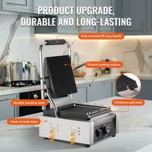 Commercial Panini Press Grill Electric Sandwich Maker Grill 9x9- - 1 - View 4