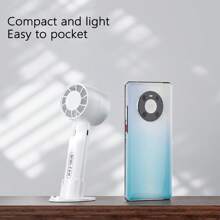 1 pieza Mini ventilador portátil manual turbofán USB, Mini ventilador de escritorio pequeño con carga, ventilador de escritorio mini para estudiantes y oficina, ventilador pequeño portátil de sobremesa sin hojas, ventilador pequeño turbina para uso al aire libre