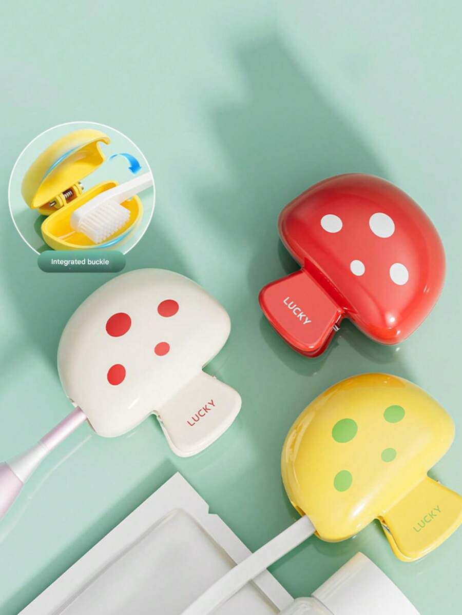 1pc/2pcs/4pcs/6pcs Toothbrush Holder Clip, Travel Essential Toothbrush Head Cover Protector Case, Portable Plastic Toothbrush Box, Back To School Season
