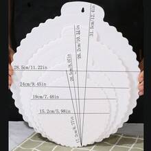 1pc Plastic Cake Turntable Mat, DIY Cake Base Pad, Cake Bottom Tray, Available In 4", 6", 8", 10", Baking Mat For Cake Decorating - White - View 6