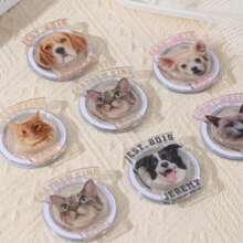 Agarre de teléfono con tu mascota en la pantalla y un título gracioso, soporte de teléfono personalizado, regalo para amantes de las mascotas, mantén a tus mascotas contigo, regalo para el Día de la Madre