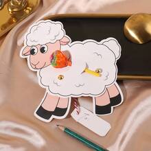 20 件/包 宰牲节、开斋节派对礼品糖果棒棒糖卡片纸装饰，新款可爱绵羊图案创意小绵羊，带标签，可书写祝福、名字
