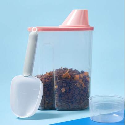 PETSIN 1個塑料寵物食品密封儲存箱,零食罐,食品儲存盒