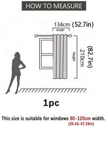 1pc Minimalist Style Pure White Sheer Curtain