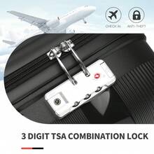 Hard-Shell Suitcase Set 14/20/24/28 Inches With Beauty Case – 4-Piece Trolley Suitcase Set Made Of Polypropylene With TSA Lock, 360° Wheels And Telescopic Handle – Also Available As Individual Suitcase - 黑色 - 查看 5