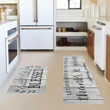 1/2 Pieces Stylish Monogrammed Kitchen Mat, Soft And Comfortable Mat, Non-Slip Kitchen Rug Set For Kitchen, Living Room, Bedroom, Kitchen Hallway, Laundry Room, Machine Washable Rug. Hot