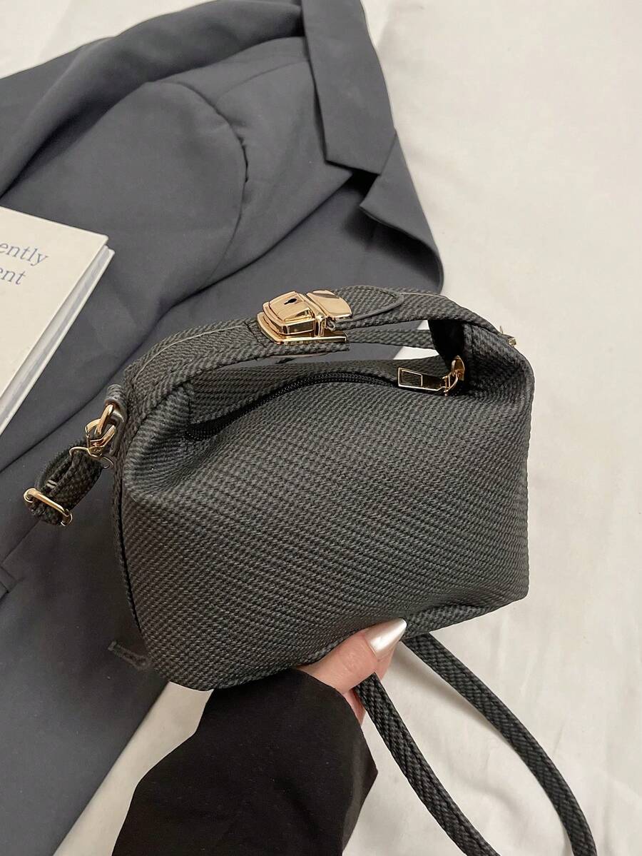 Koreanischer Stil Sommer Lock Mini Tasche für Damen, Lässig Handtasche, Umhängetasche, Umhängetasche