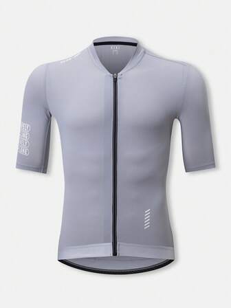 HISERWA Men's Quick-Dry Breathable Cycling Jersey - Tight-Fit Short Sleeve MTB/Road Bike Shirt With Contrast Color Design, Moisture-Wicking Fabric & Pockets For Spring/Summer/Fall, Outdoor Sports Wear, Sporty Style, Durable Sportswear, Athletic Top, Outdoor Enthusiasts