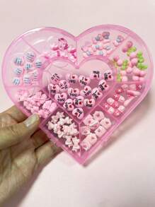 80Pcs/Box Kawaii Pink 3D Cartoon Skull Bow Heart Envelope Cherry Bow I Love You I Love Me Hi Pill Girls Women Nail Art Decoration Charms Gem Bulk Supply French Ballet Coffin Manicure Accessories Flat Back Small Resin Junk Phone Case Ipadcase Decoration Charms Diy Crafts