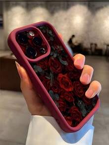 Funda para teléfono con estampado de carey. Funda clásica retro con estampado floral de rosas. Funda de TPU suave, anticaídas, antideslizante y antigolpes. Compatible con phone S. Funda para phone 5/15 Plus/15 Pro/15 Pro Max (1 unidad) - Multicolor 4 - Ver 4