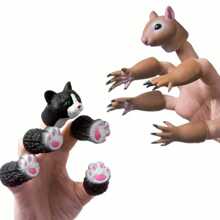 1 peça/2 Peças Brinquedos Divertidos de Fantoche de Dedo de Animal, Adereços de Teatro de Fantoche, Presentes de Pegadinha Estranhos, Macios e Insossos, Presentes Estranhos