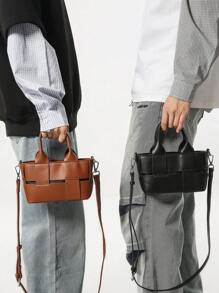 peach tree 男士斜挎包、单肩包、小方包、手提包、商务PU防水翻盖包、钱包、商务收纳包，适合商务旅行、存放洗漱用品、工具，大容量，防水背包，节日情人节适用