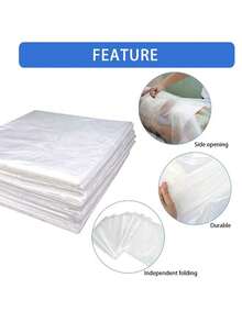 BUCICE 100 Pieces Disposable Plastic Film Sofa Bed Sheet Mattress Protector SPA Massage Bed Cover 90*180 Cm - Multicolor - View 4