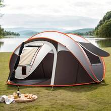 Automatyczny rozkładany namiot kempingowy, przenośna osłona przeciwsłoneczna, odpowiedni na piknik, wędkowanie, piesze wędrówki, turystykę, plażę, do parku, dla 2/3/4/5/6/8 osób, nie wymaga montażu, duży namiot rodzinny do wnętrz, przeciw komarom - Wielokolorowe - Zobacz 4