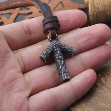 Viking Rune Men's Pendant Necklace Gift - Silvery - View 3