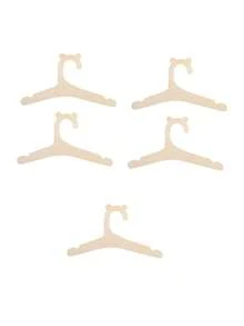 10pcs/5pcs Customized Home Decor Wooden Clothes Hangers With Laser Engraved Text & Bear Designs - Wood Color - View 5