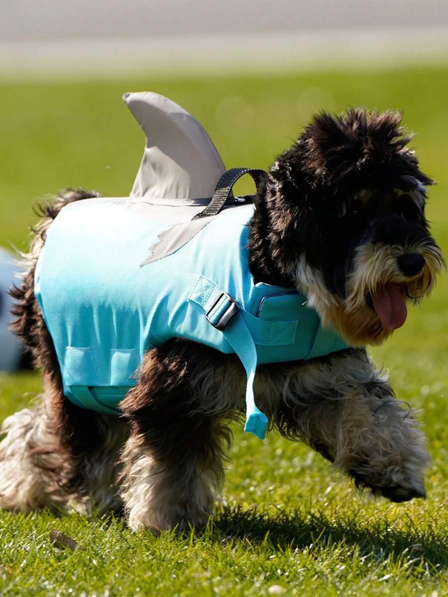 Summer Pet Reflective Adjustable High Buoyancy Fish Fin Lifejacket