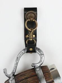 1 chiếc giá đỡ cốc giả da thời Trung cổ, móc treo thắt lưng phong cách Steampunk cổ điển cho trang phục LARP thời Phục Hưng, phụ kiện đựng đồ uống kiểu retro - Nhiều màu - Xem 5