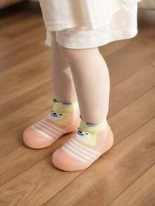 1Pair Baby Walking Socks Shoes Toddler Soft Rubber Sole Non-Skid Indoor Floor Slipper Infant Boys Girls First Walking Trainers Shoe - Multicolor - View 5