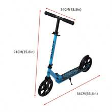1pc Minimalist One-Click Folding Portable Kick Scooter, Front Shock Absorber Design, Adult Outdoor Portable Scooter