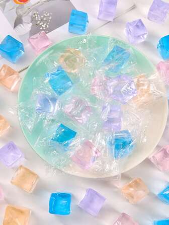 30/20/10 pièces - Blocs de glace doux et mini, cadeau amusant pour la fête sur la plage d'été, soulagent le stress, peuvent également être utilisés comme remplisseurs de vase, petits blocs de glace décoratifs doux, cadeaux de farce, blocs de glace parfaits pour la piscine et la fête qui détendent