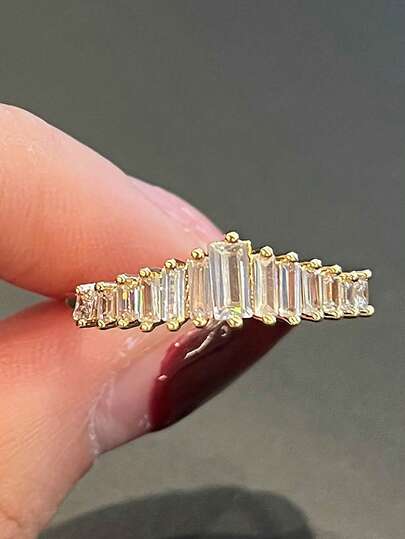 خاتم فضة إسترليني 925 فريد من نوع غير متماثل مستطيل، أنيق للارتداء اليومي، مناسب كهدية للمناسبات والأعياد