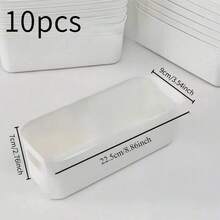 10-Pack White Plastic Storage Boxes With Dividers - Multi-Purpose Open Drawer Organizers For Nursery Rooms, Phone Cases And Bedside Essentials | Space-Saving Clear Design (White) - Hộp lưu trữ - Xem 15