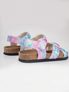 1 par de sandalias abiertas de playa/interior cómodas, versátiles y duraderas para niñas - Azul - Ver 6