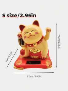 1 件迷你 2.5 英寸招财猫摆件，适合居家、车内、商务开业、节日礼物的风水装饰 - 2.5吋搖手招財貓 - 查看 4