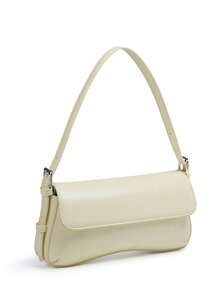 1pc Fashionable Vintage Angola Red Faux Oily Wax Feeling Faux Leather Leopard Snake Suede Flap Adjustable Strap Crossbody Baguette Bag, Suitable For Dating, Outdoor, Party - Màu vàng - Xem 2