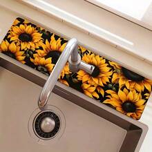 1 件家居装饰、水龙头盖垫、耐用涤纶、防水防滑、适用于厨房和浴室、带吸盘轻松安装、非常适合夏季和日常装饰、礼物、浴室垫 | 水龙头垫 | 耐用水龙头垫、水龙头配件 - 彩色 - 查看 19