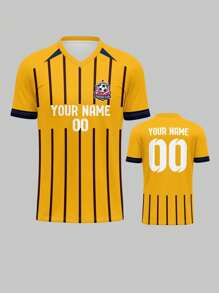 Customizable 2025 Brighton & Hove Albion FC Football Club Single Shirt, Men's Sports Team Club Training V-Neck Jersey With Front & Back Personalized Name, Number, Logo, Comfortable & Suitable For Casual, Party, Gathering