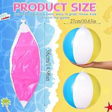 6 قطع كرات شاطئية قابلة للنفخ ملونة - لوازم حفلات البركة من البولي فينيل كلورايد لتسلية الصيف ، بألوان الماكارون مع لوحات بيضاء ، مثالية لعيد الميلاد والزفاف وديكور الشاطئ ، اكسسوارات حدث الصيف | أجواء احتفالية | متعة قابلة للنفخ ، اكسسوارات الشاطئ - متعدد الألوان - مشاهدة 5