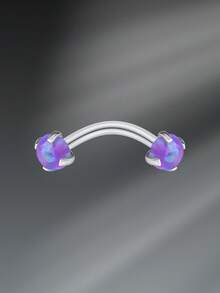 CIZME Joyería para piercings de 16G: Pendientes Rook, Anillos de Ceja, Anillos de Labio de Acero Inoxidable, Aro de Cartílago, Pendientes Rook Daith, Tragus y Piercing de Body con Barra Curva Cubierta de CZ, Anillos de Ceja de 16G, Barra Curva, Anillos de Ceja, Piercing de Superficie Daith y Tragus - Plateado - Ver 21