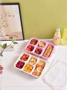 1pc Nordic Style 5-Grid Bento Box, Refrigerator Airtight Food Storage Container, Snack And Fruit Container,Kitchen,Christmas Gift Back To School,School Supplies