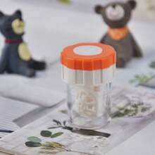 1个手动旋转式隐形眼镜清洁器，彩色隐形眼镜清洁容器，大容量便携透明隐形眼镜收纳盒，隐形眼镜浸泡及收纳盒，适合旅行和日常使用 - 彩色 - 查看 13