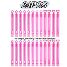 24pcs Bubble Wands (Bubble Solution Not Included), Heart Shaped Bubble Wands For Wedding, Party Favors, Table Decorations
