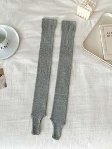 1 Pair Women's Lightweight Breathable Ballet Style Solid Color Ankle Leg Warmers, Casual & Versatile For Summer Christmas Gift