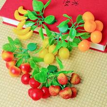 6pcs Realistic Fruit Shape Fridge Magnet Sticker, Simulation Fruit Decor Magnetic Stickers, Home & Kitchen Decor, DIY Fridge Sticker - Multicolor - View 3