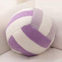 Volleyball Plush Pillow, Fluffy Soft Pillow, Durable Sports Basketball Stuffed Pillow, Room Decor Gift - Multicolor - View 12
